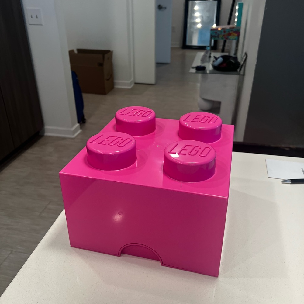 LEGO Bright Pink Storage Brick